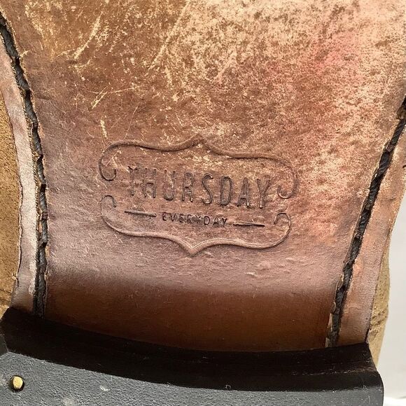 Thursday Cavalier Brown Suede Slip On Men’s Chelsea Boots Sz 12 Southwestern main image 5